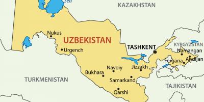 Сталіца Узбекістана на карце
